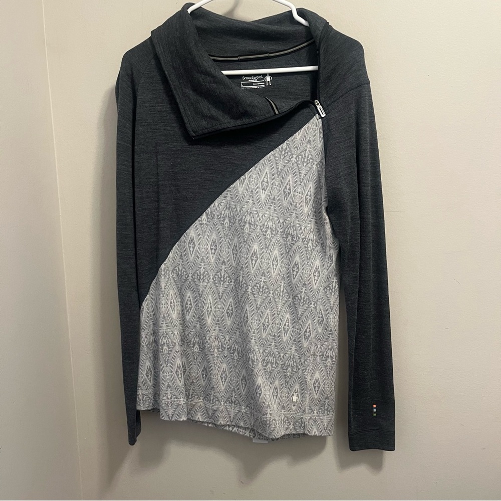 Smartwool Women's Merino 250 Baselayer Top Ash Medallion Size Large